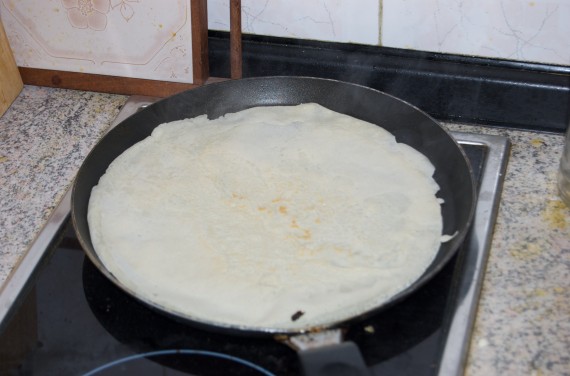 Bake the pancake on both sides